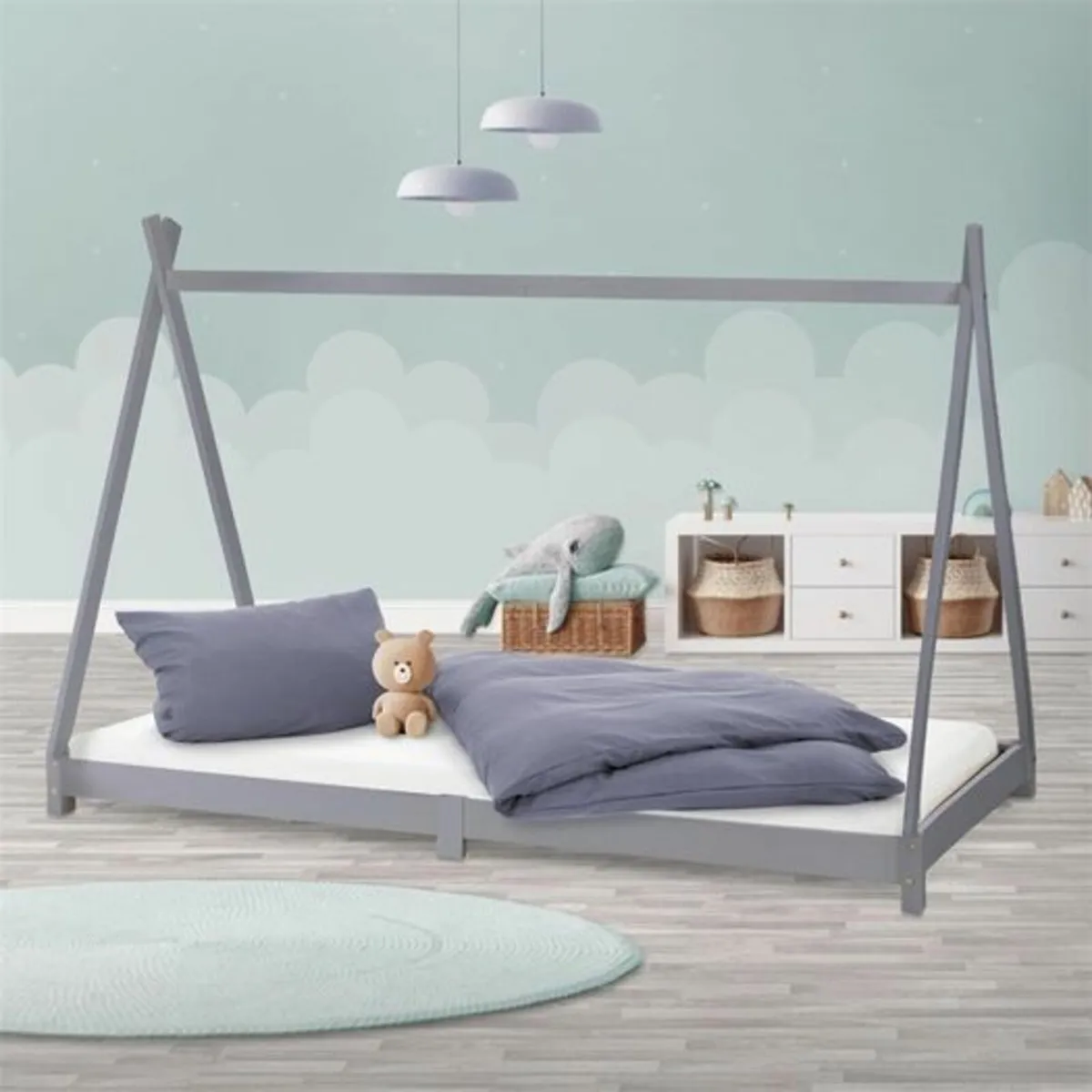 Children's bed tepee with slatted frame Kids bed 9 - Image 2