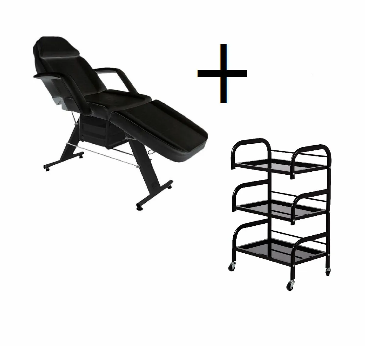 Beauty Bed With Drawers trolley shelf and stool - Image 4