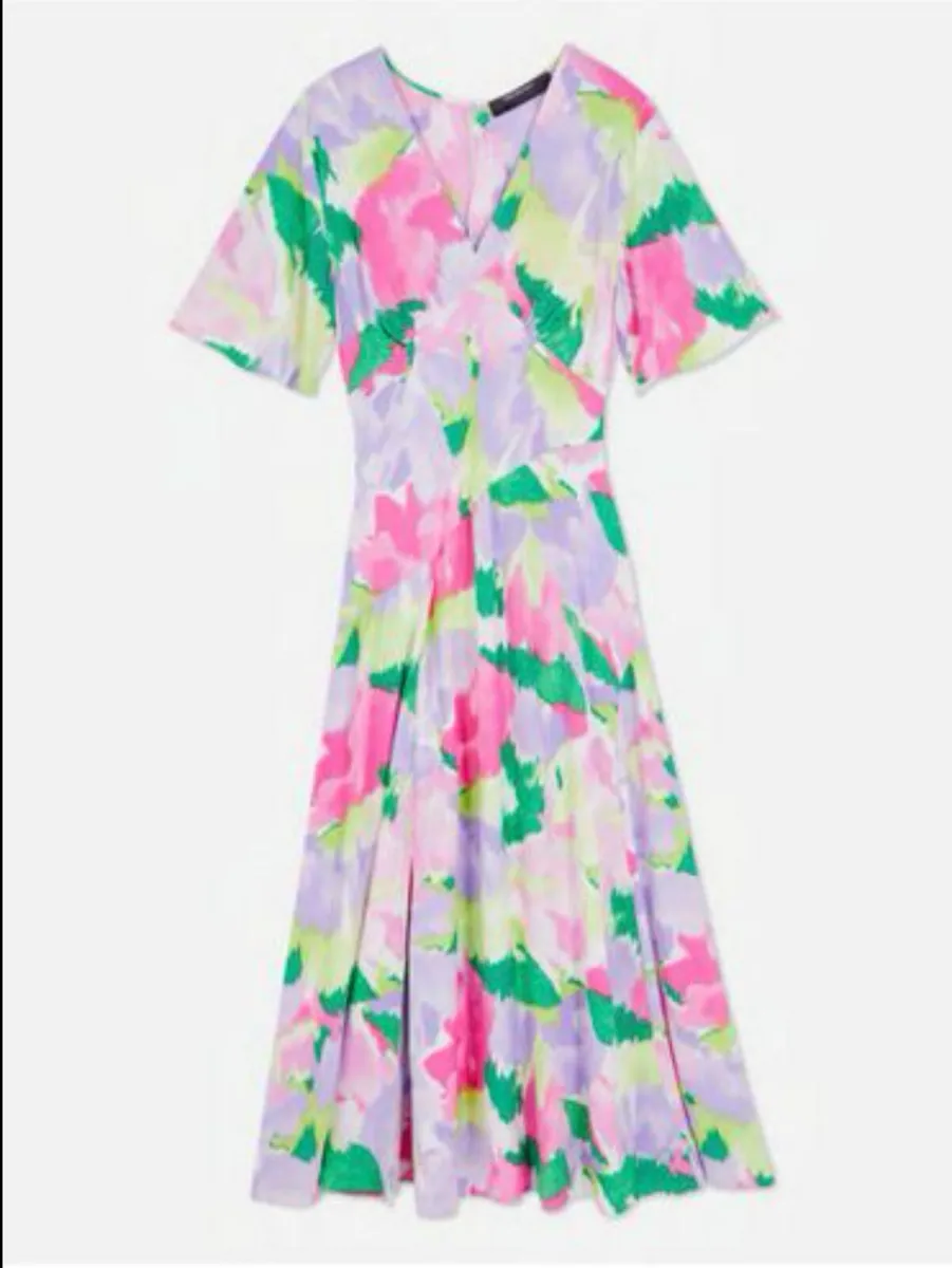 BRAND NEW Ladies Pink/Purple Summer Floral Dress - Image 2