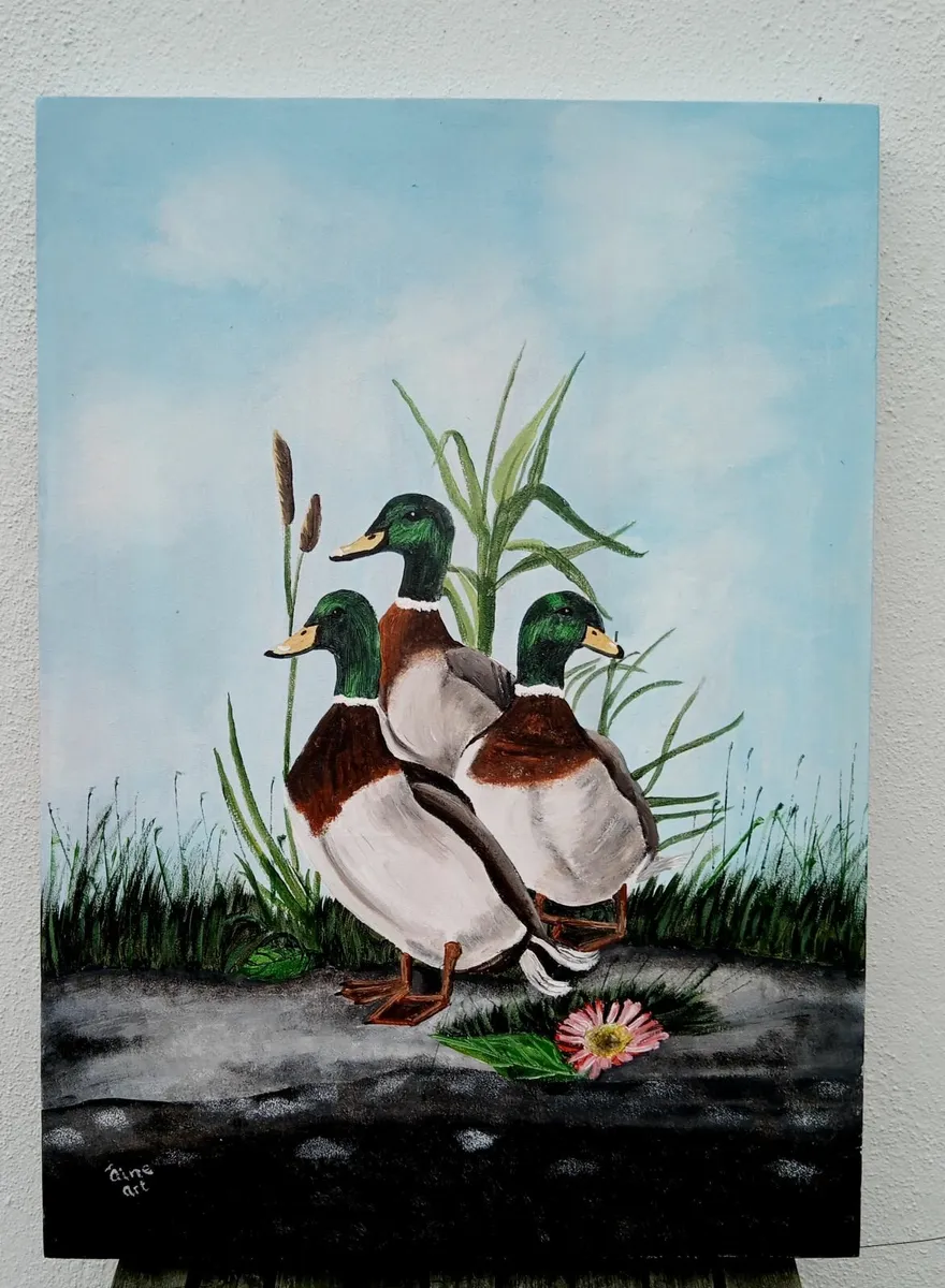 Original Painting  Ducks to Water
