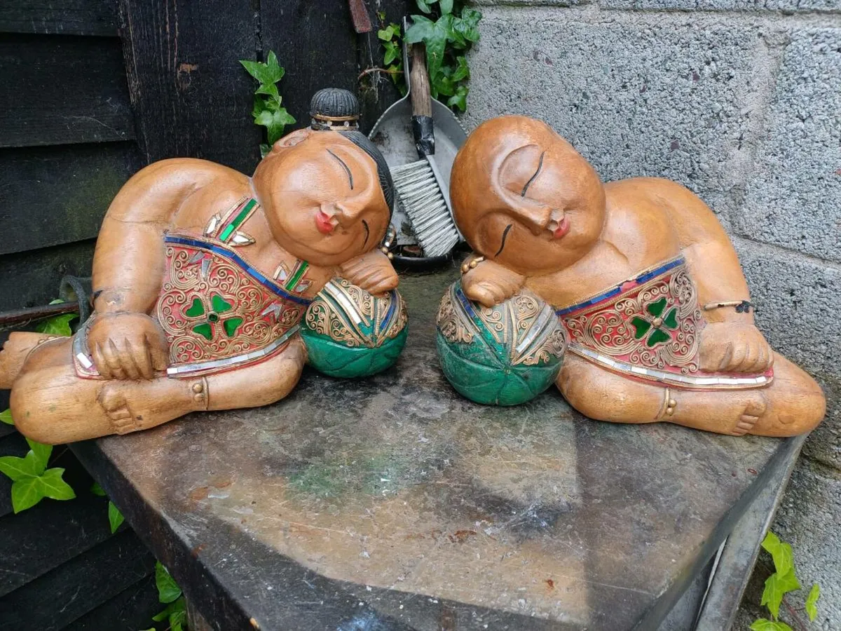 Large Vintage Sleeping Buddhas - Image 1