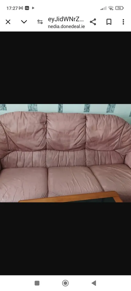 Leather sofas and chair