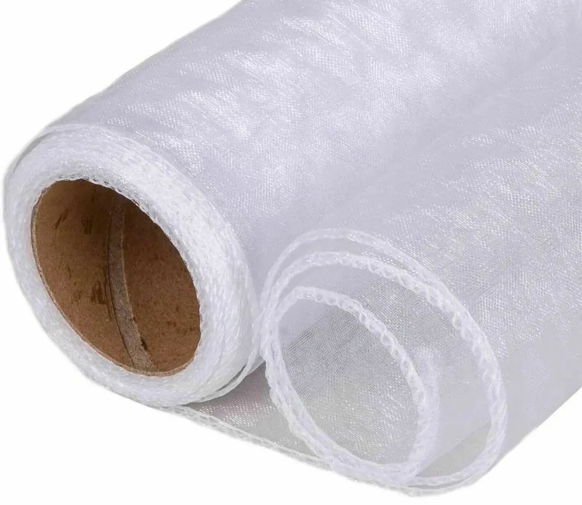 Tulle Roll ,fabric ribbon white - Image 2
