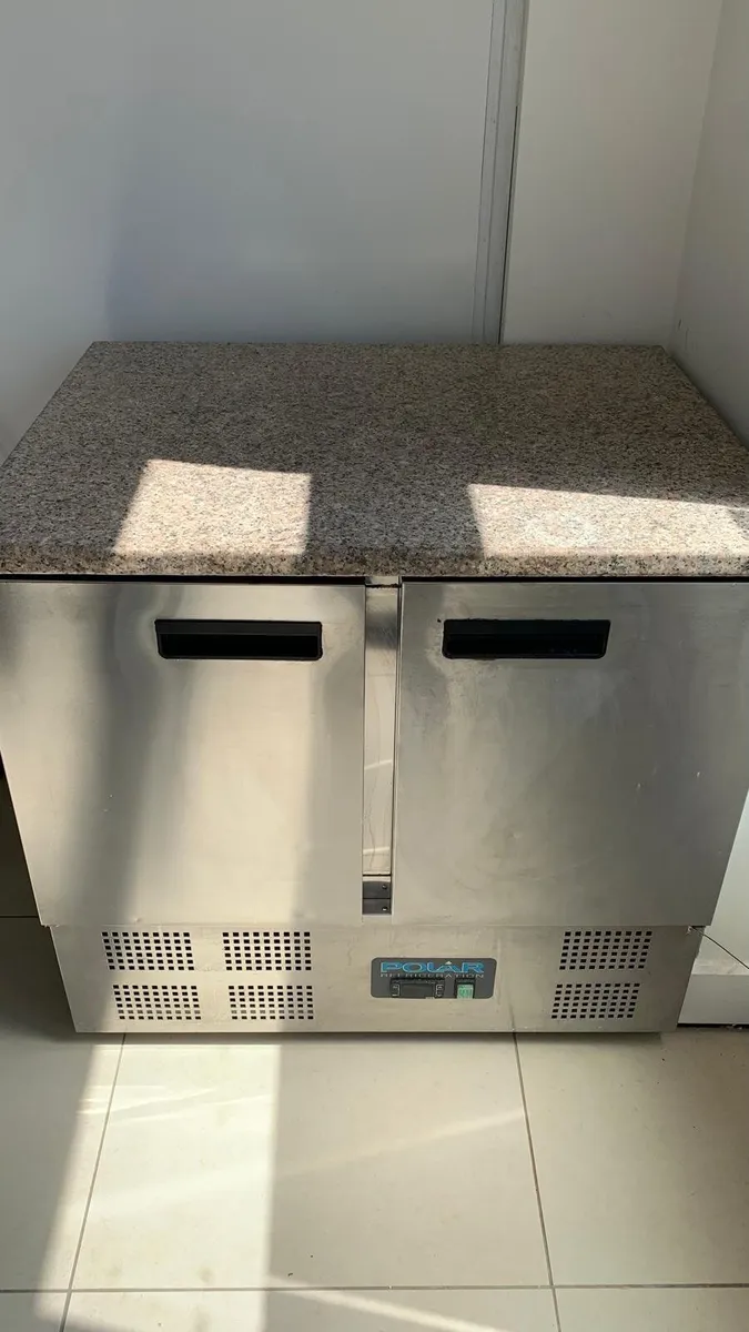 2 Door marble top fridge - Image 1