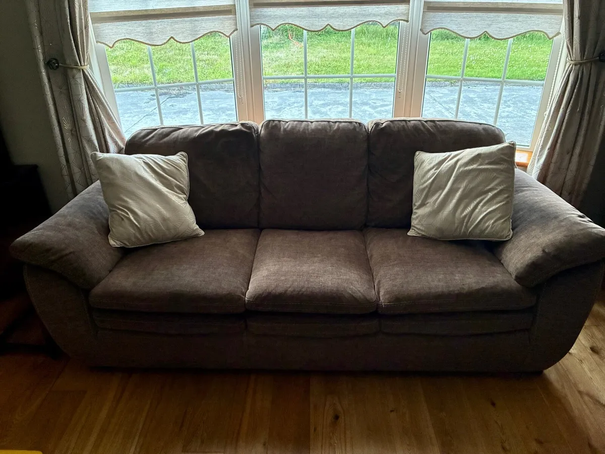 Brown 3seater Sofa - Image 1