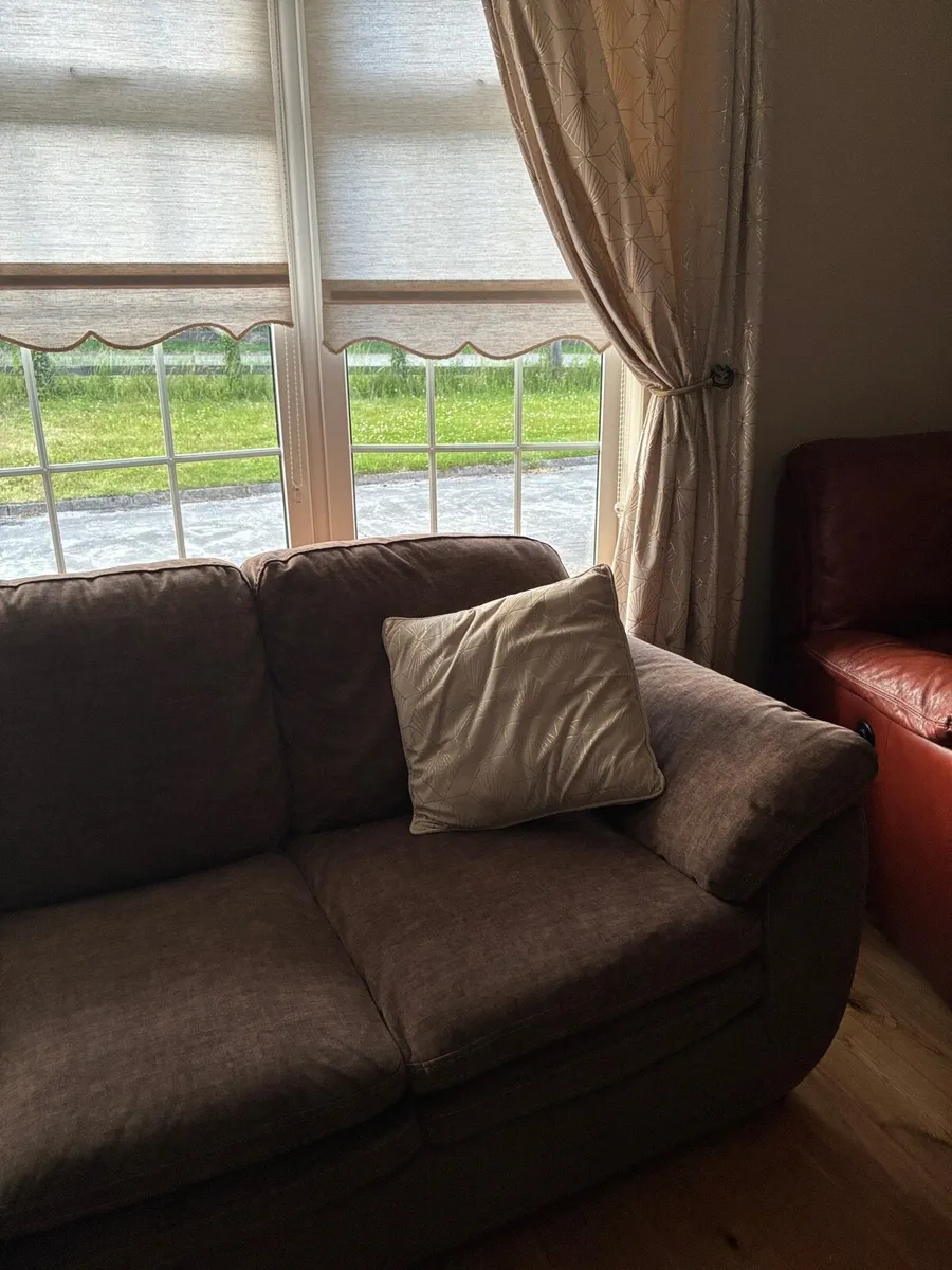 Brown 3seater Sofa - Image 3