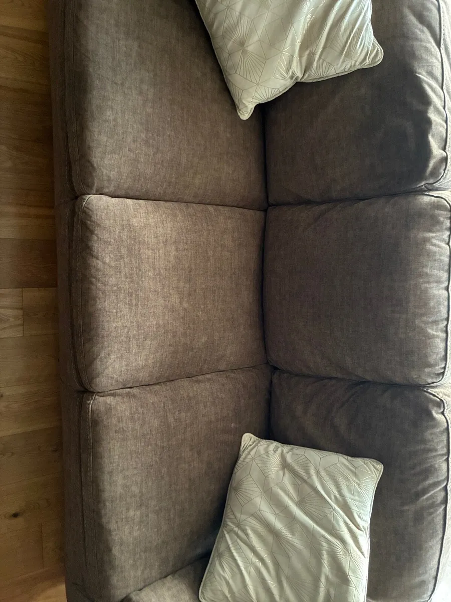Brown 3seater Sofa - Image 4
