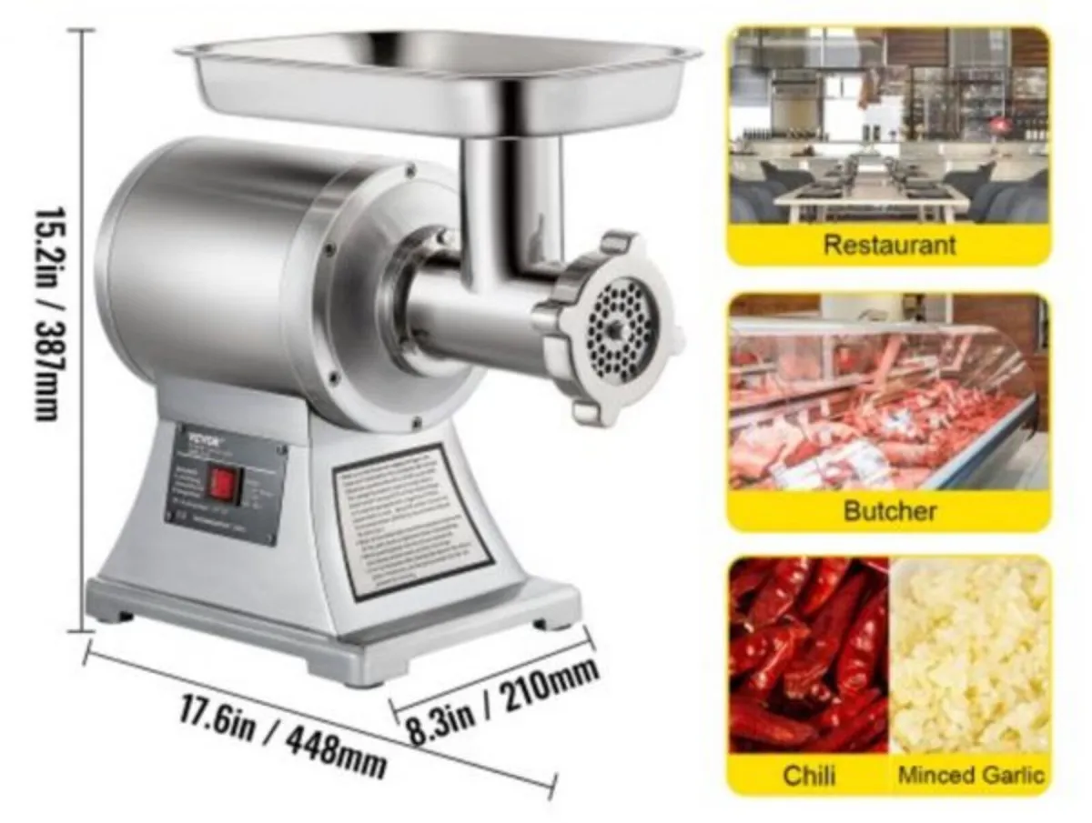 1100w Electric Meat Mincer Portable Chopper 17kg - Image 1