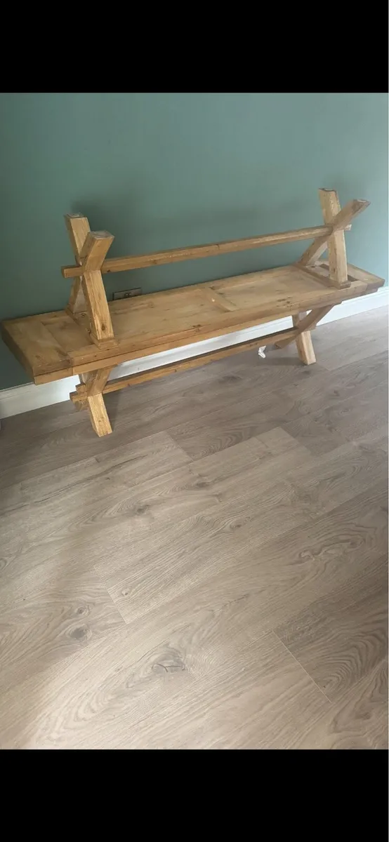 Oak dining benches - Image 1