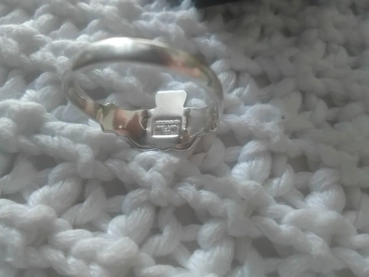 STERLING SILVER IRISH MADE  CLADAGH RING SIZE N - Image 3
