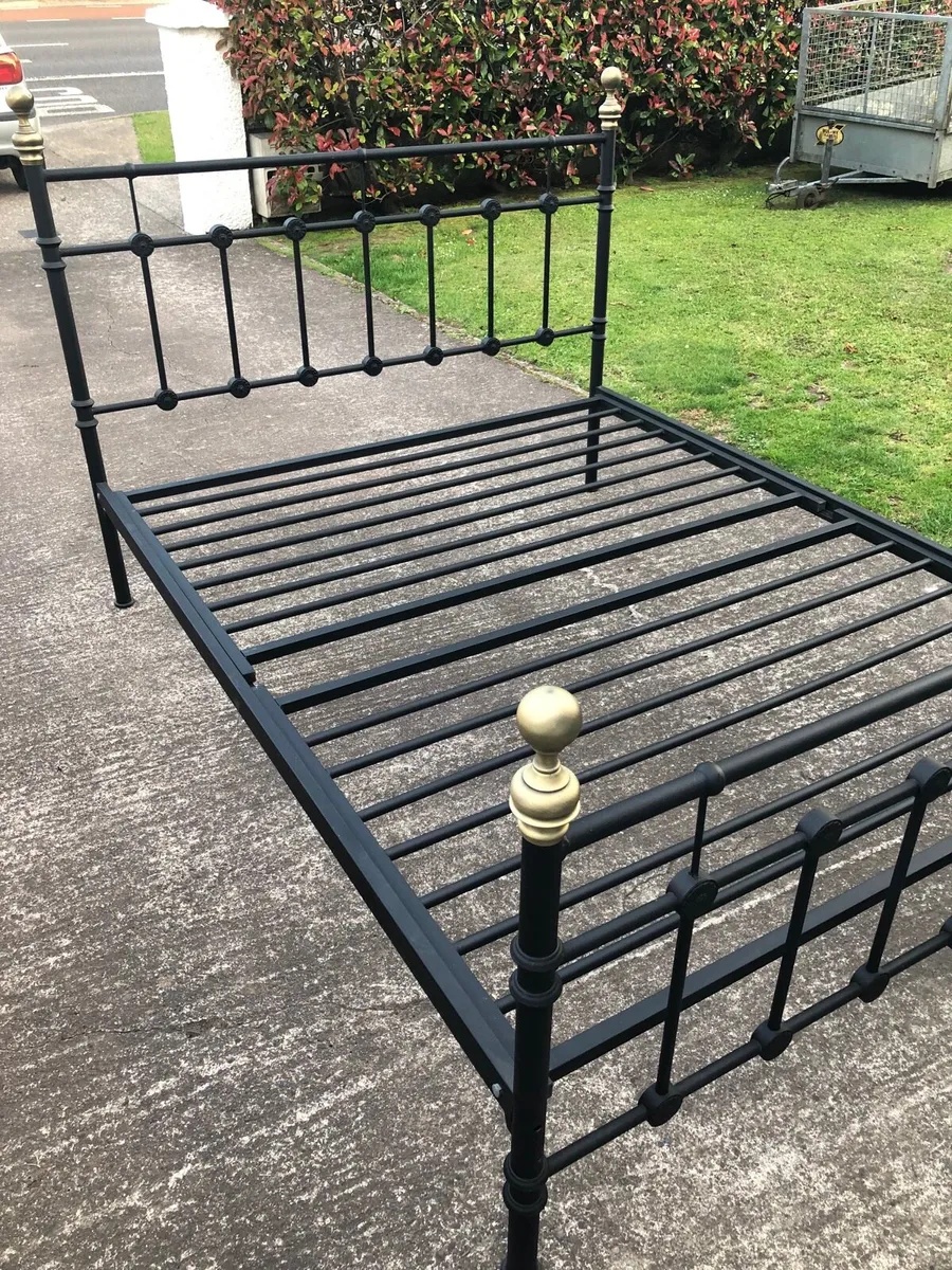 Steel bed with mattress - Image 2