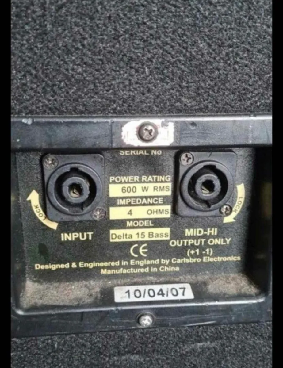 Bass Speakers Front Loaded PA - Image 4