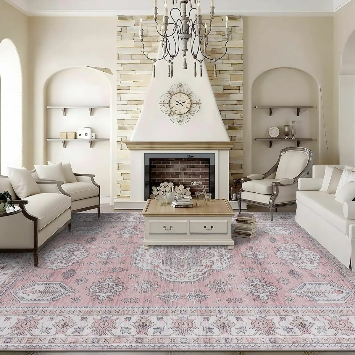 Large Pink Vintage Oriental 240x340cm Living Room - Image 2