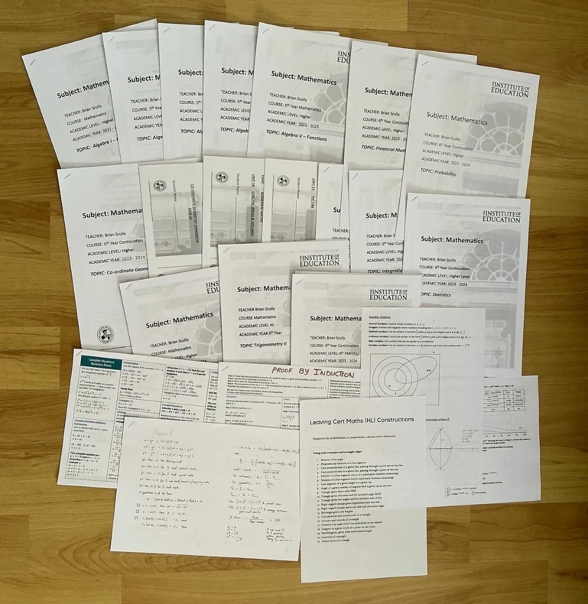 Leaving Cert Maths Notes from the Institute