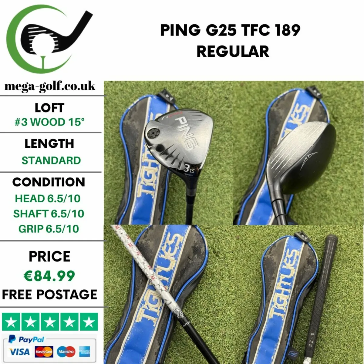 PING G25 #3 WOOD 15° / TFC 189 REGULAR - Image 1