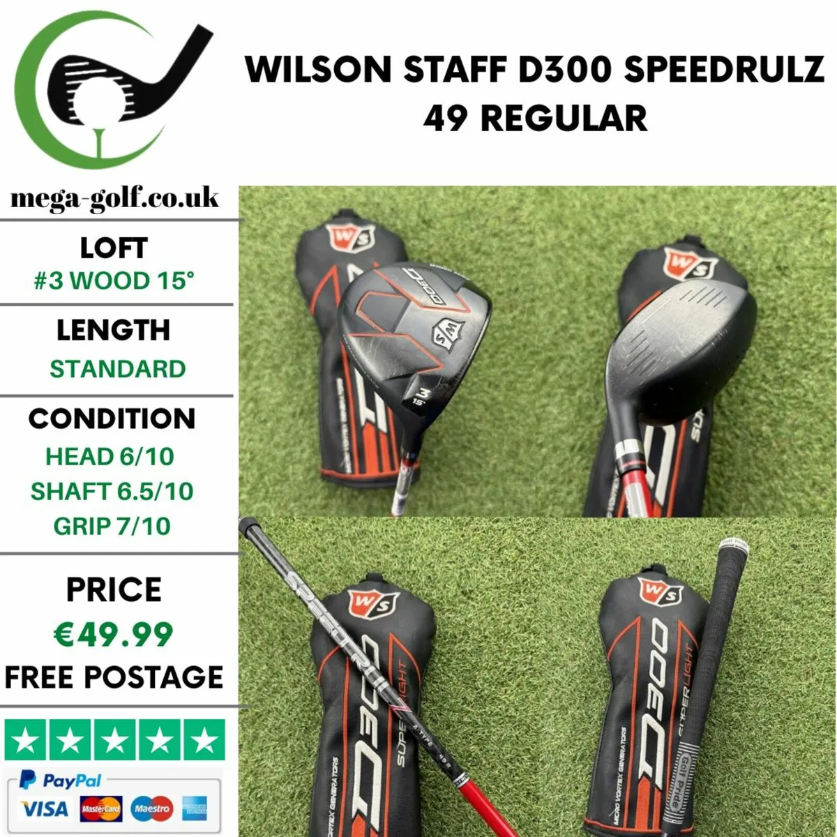 WILSON STAFF D300 #3 WOOD 15° / REGULAR - Image 1
