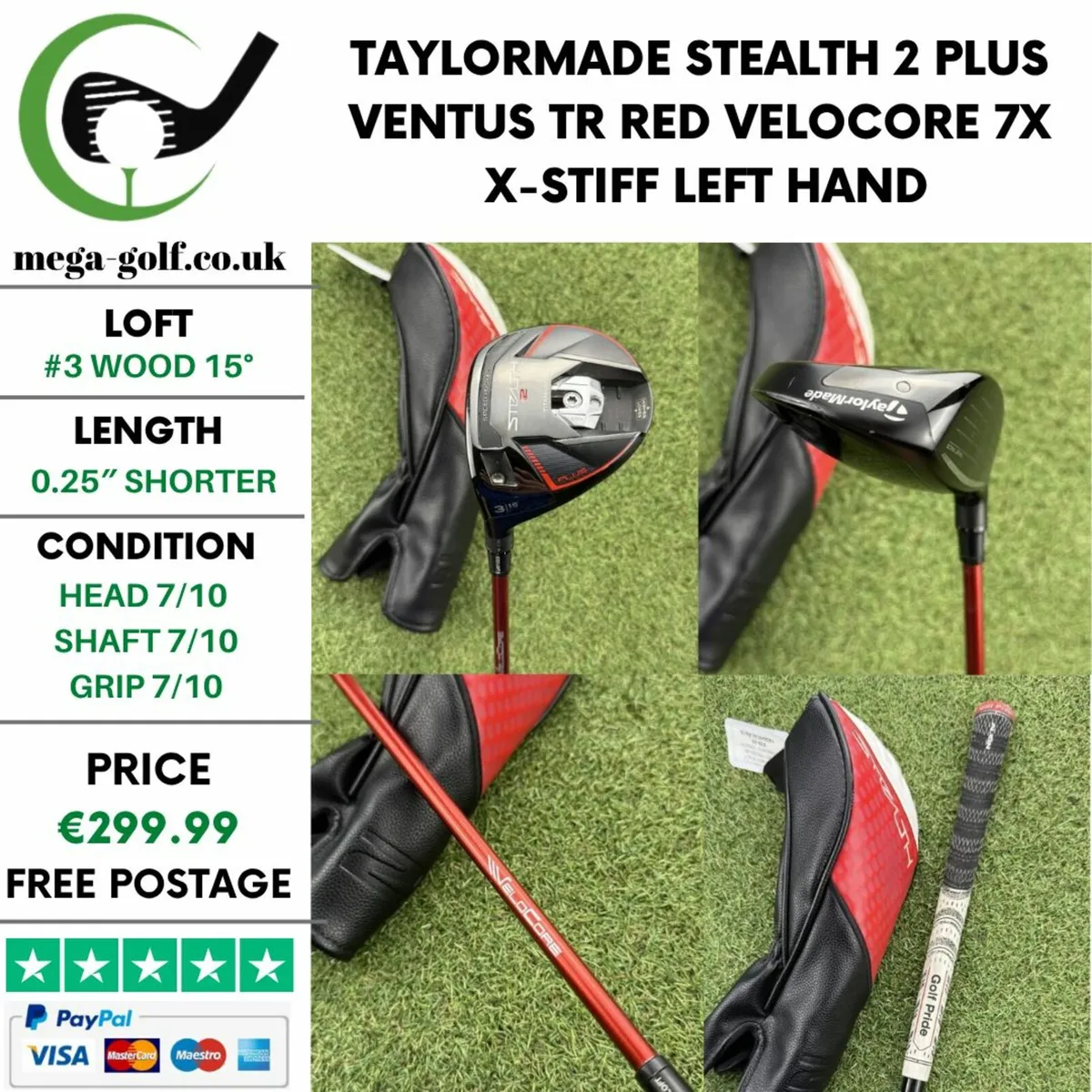 TAYLORMADE STEALTH 2 PLUS #3 WOOD 15° / X-STIFF - Image 1