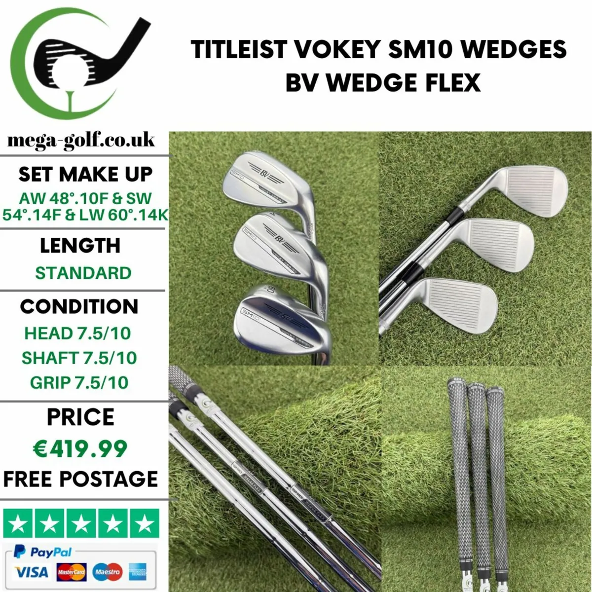 TITLEIST VOKEY SM10 WEDGES SET / BV WEDGE FLEX - Image 1