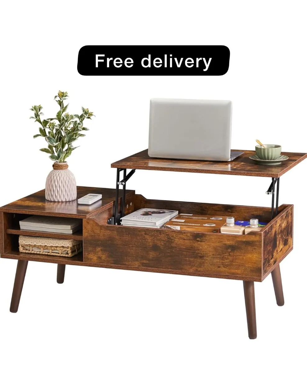 Coffee Table, Lift Top Coffee Table with Hidden Co - Image 1