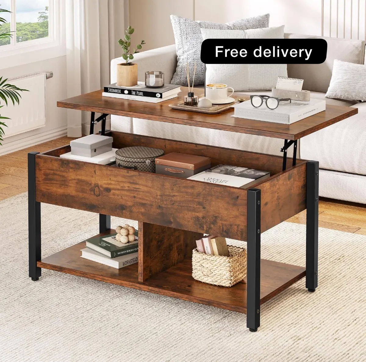 Lift Top Coffee Table, Easy-Lift - Image 1