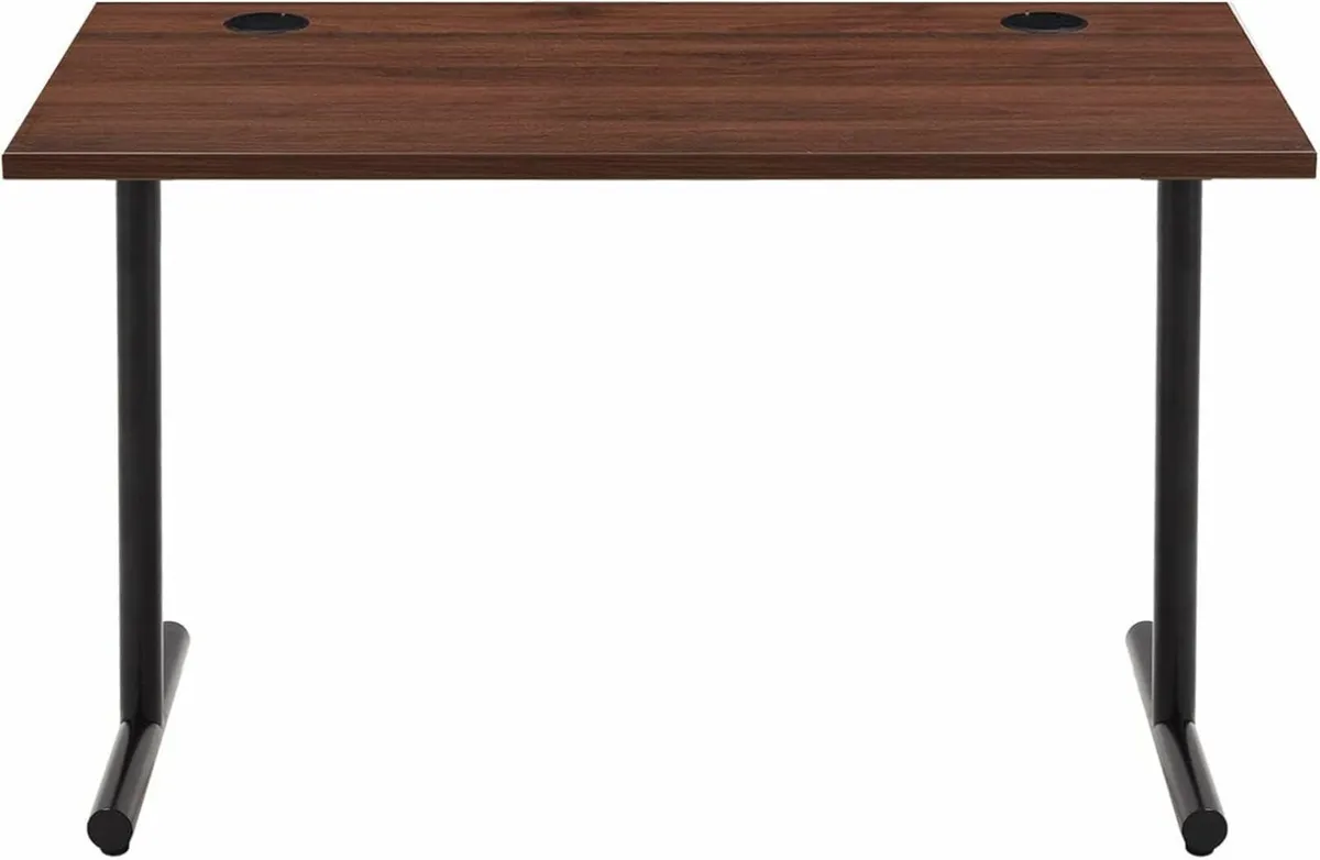 Office Computer Desk, Walnut Desktop 120 x 60cm - Image 1