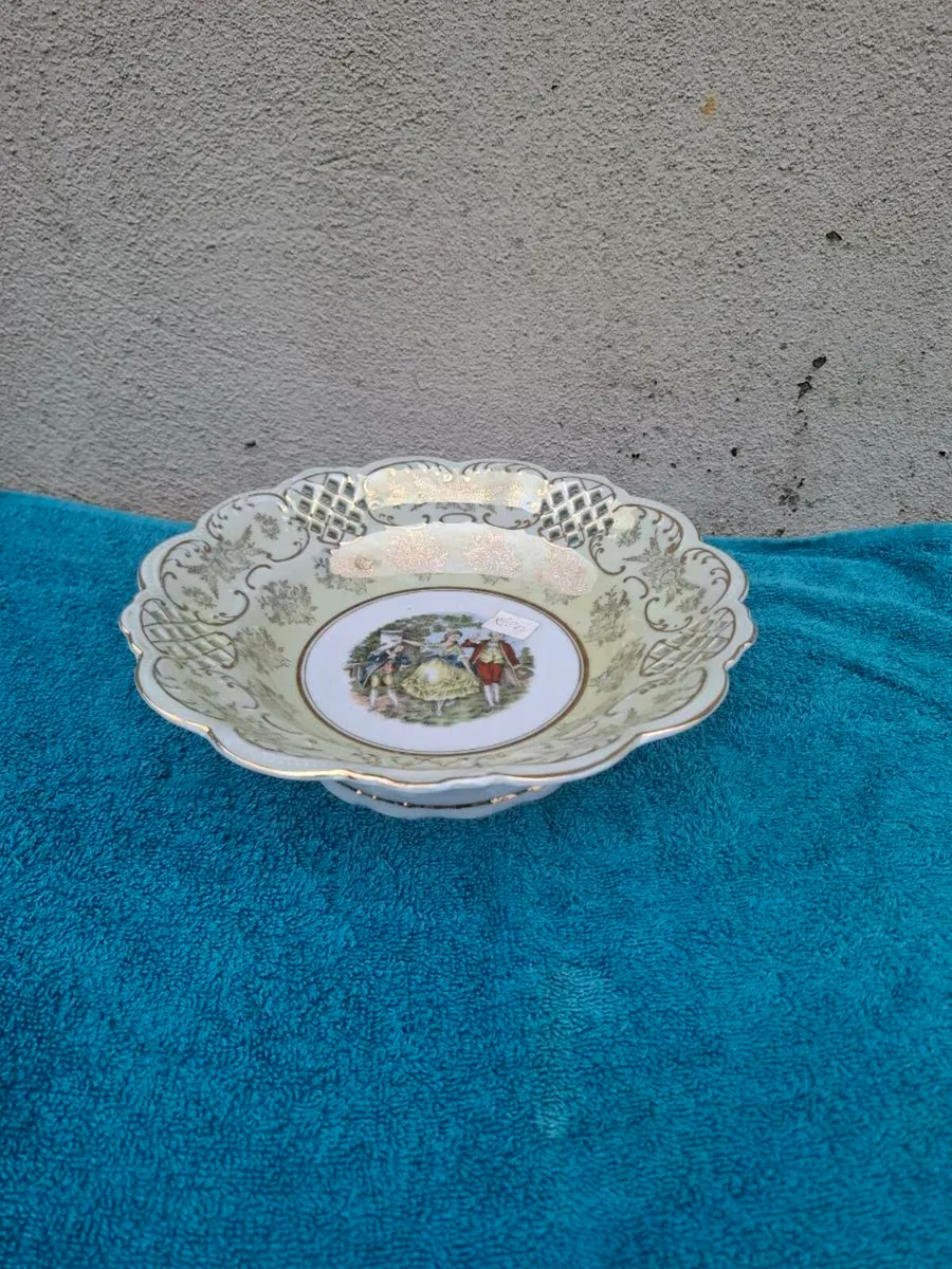 Yellow china fruit bowl postage possible