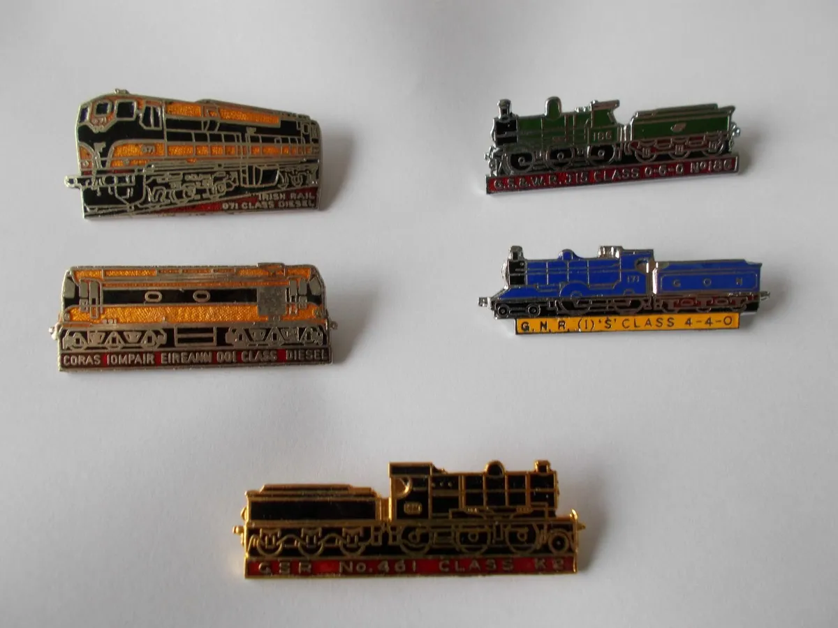Five C.I.E. & R.P.S.I. Pin Badges - Image 1