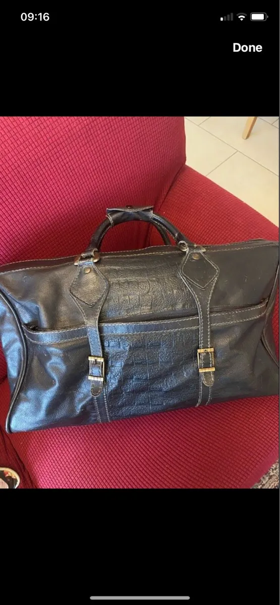 Large Leather Hold All - Image 1