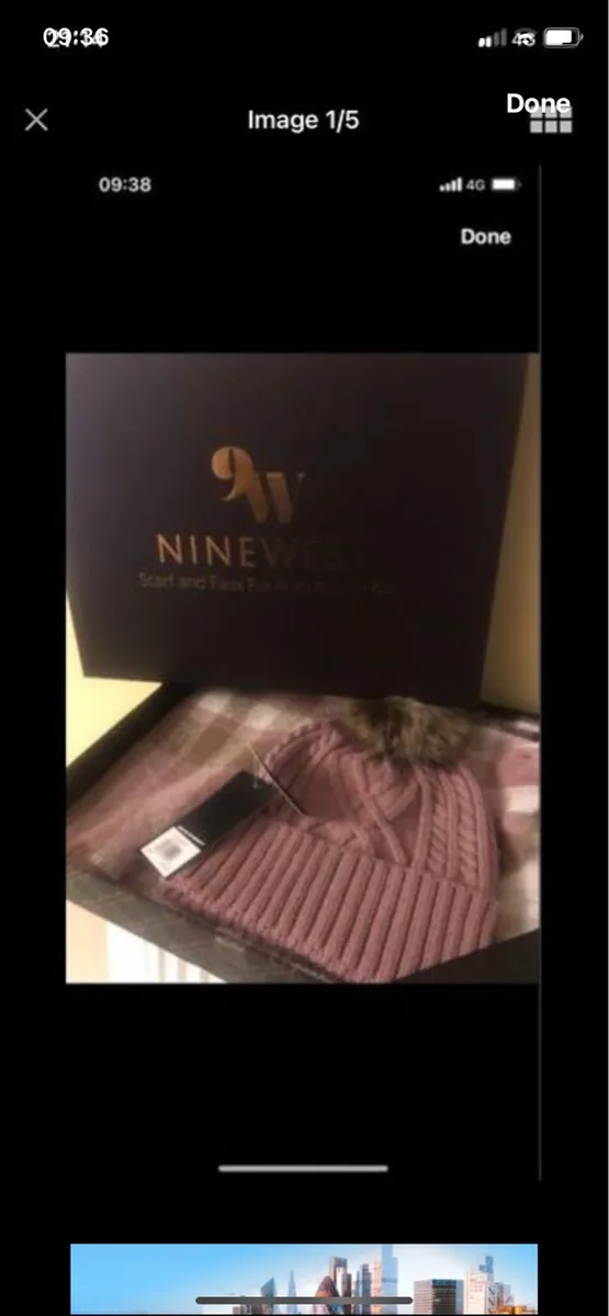 Nine West Scarf & Beanie Set - Image 1
