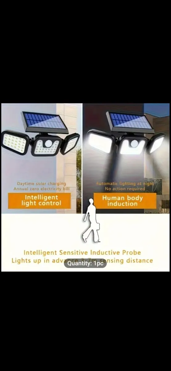 Solar wall security light with Motion Sensor. - Image 2