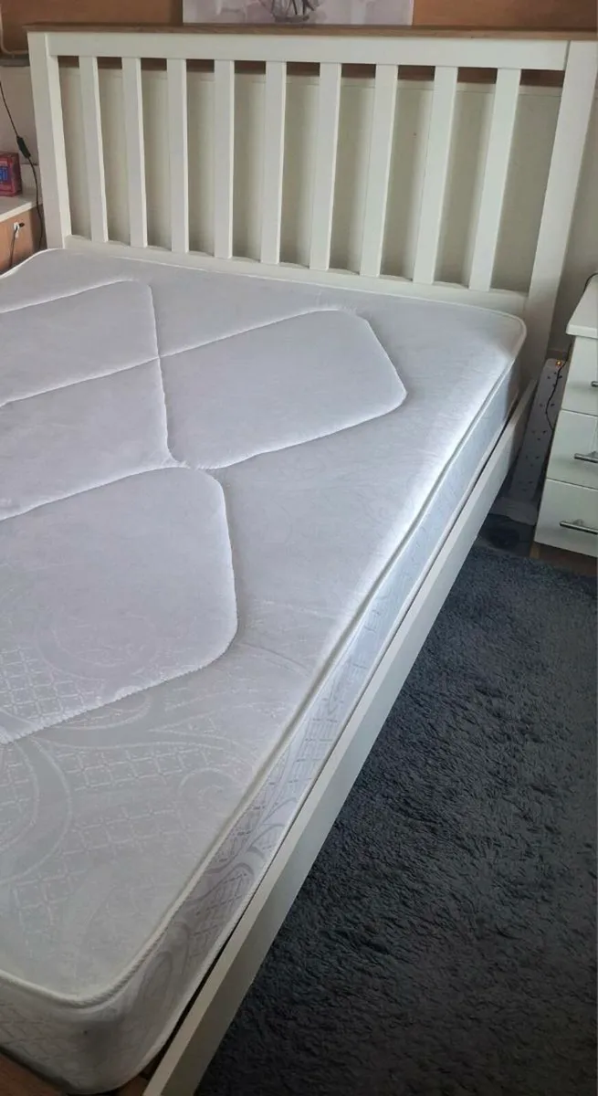 Double bed and mattress - Image 1