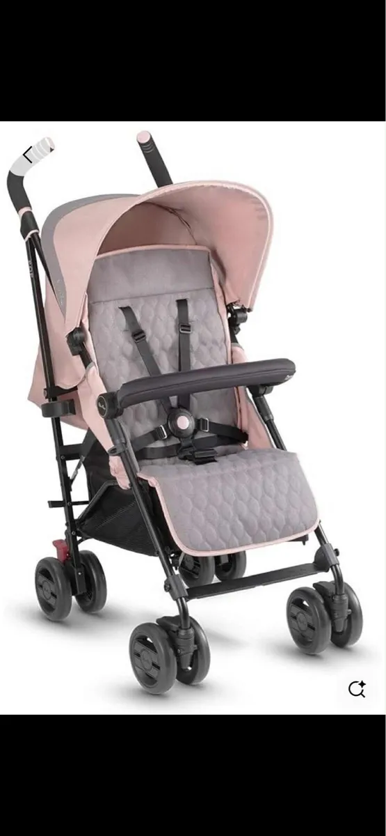 Pink silver cross stroller