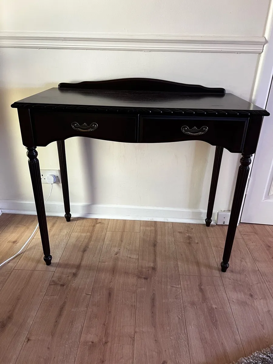 Elegant Dark Wood Console Table - Image 2
