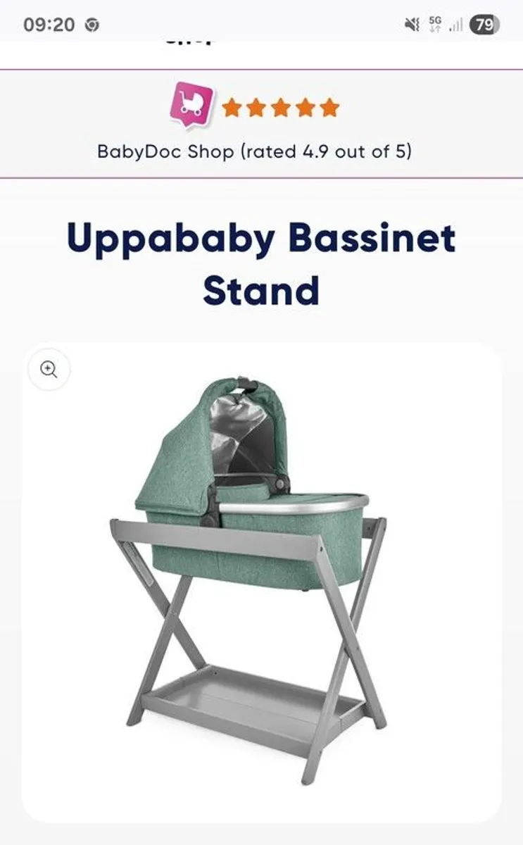 Uppababy bassinet and stand - Image 2