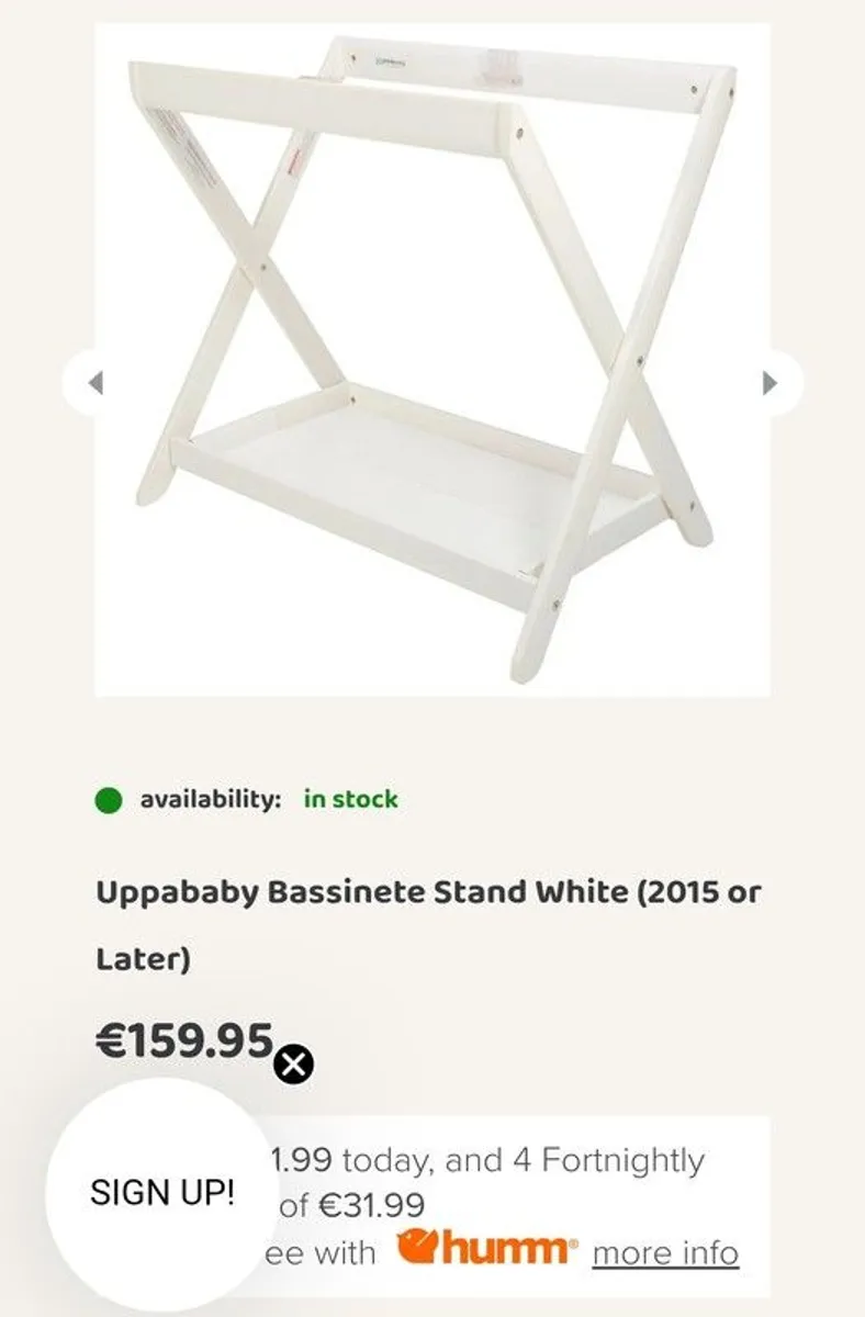 Uppababy bassinet and stand - Image 3