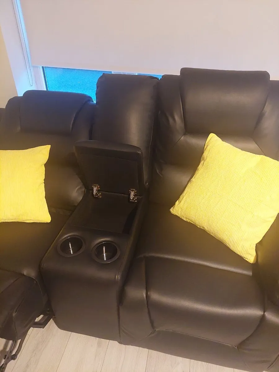 Leather electric sofa 3+2 all recliner only 1095 - Image 2
