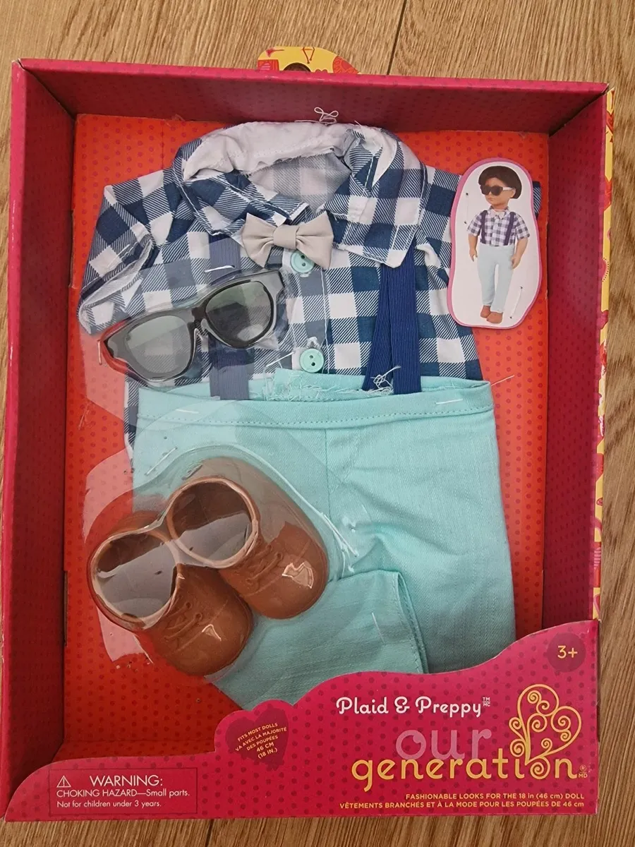 Our Generation Plaid & Preppy Boys Doll Outfit - Image 1