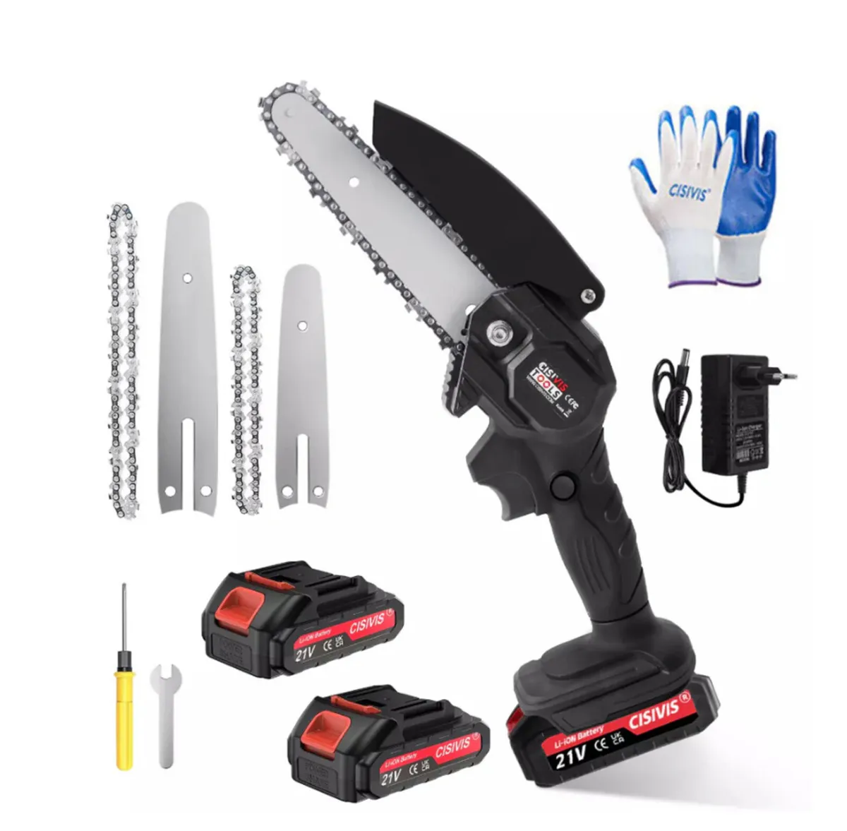 NEW Mini Chainsaw 4” 6” with 2 Batteries - Image 2