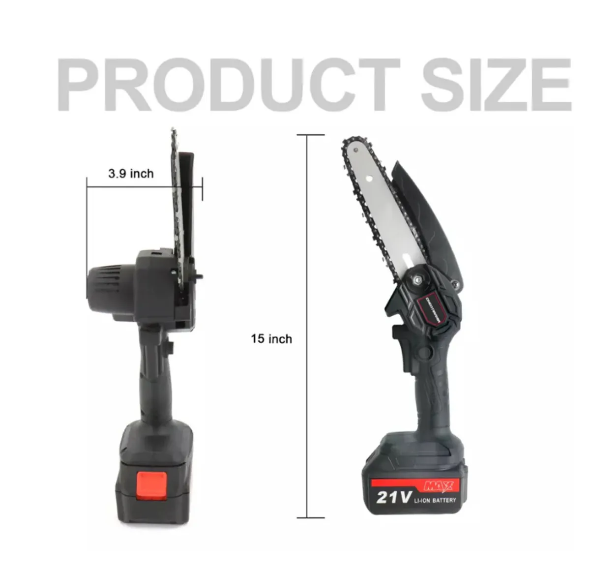 NEW Mini Chainsaw 4” 6” with 2 Batteries - Image 4