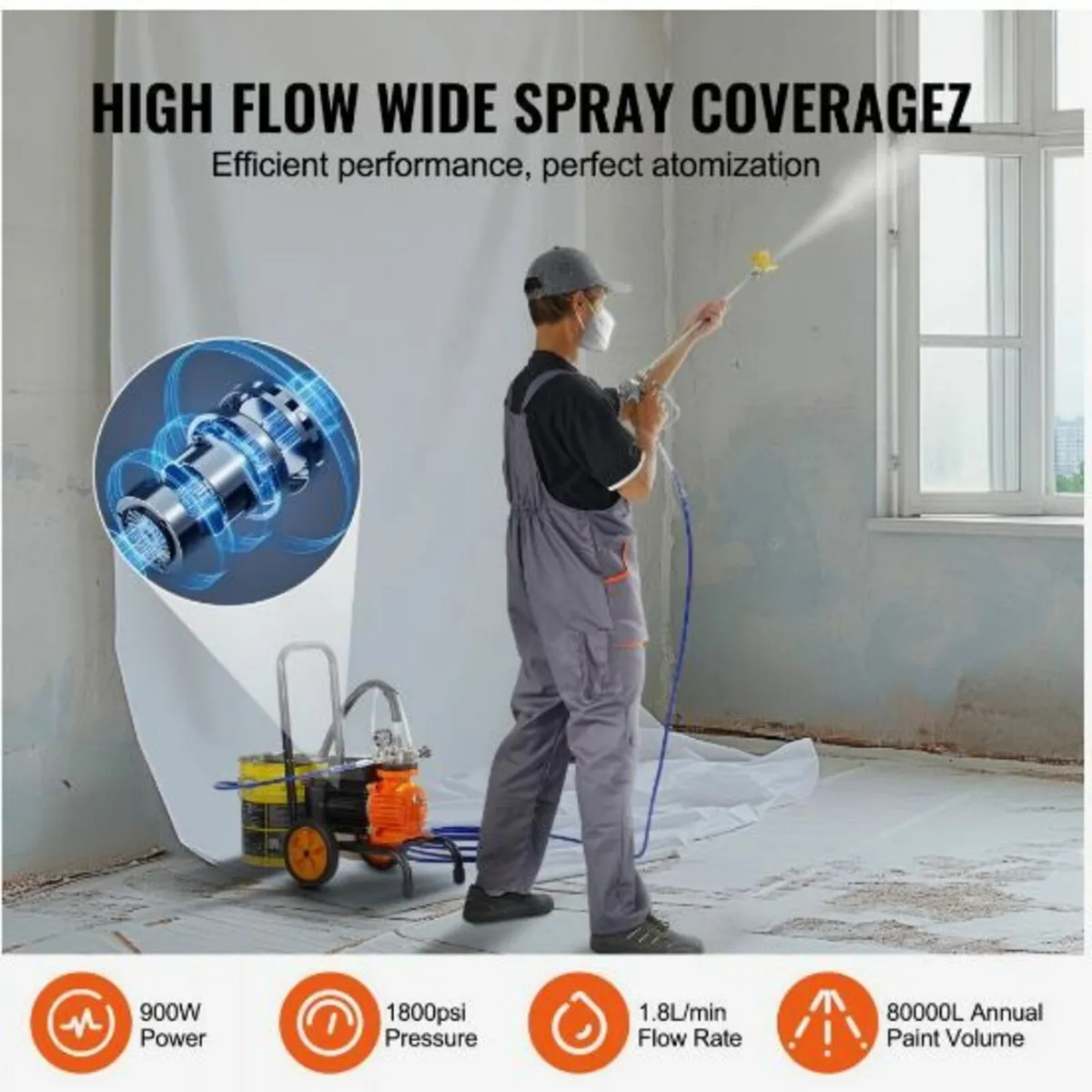 Cart Airless Paint Sprayer Diaphragm Paint - Image 2