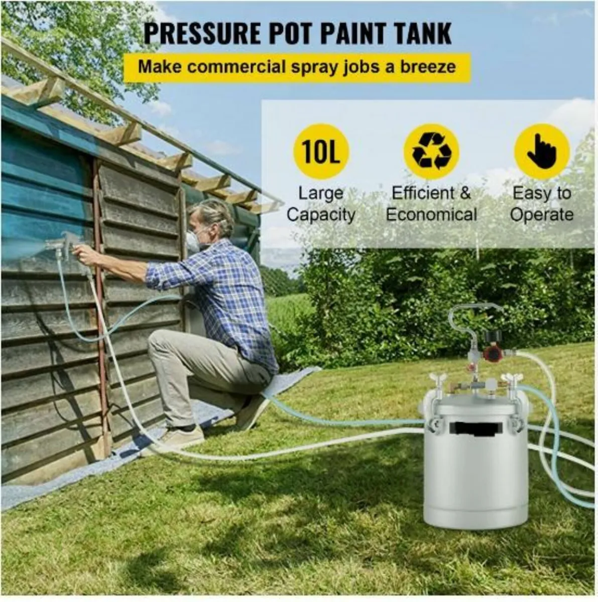 Commercial Paint Pressure Tank 2.5 Gallons - Image 2