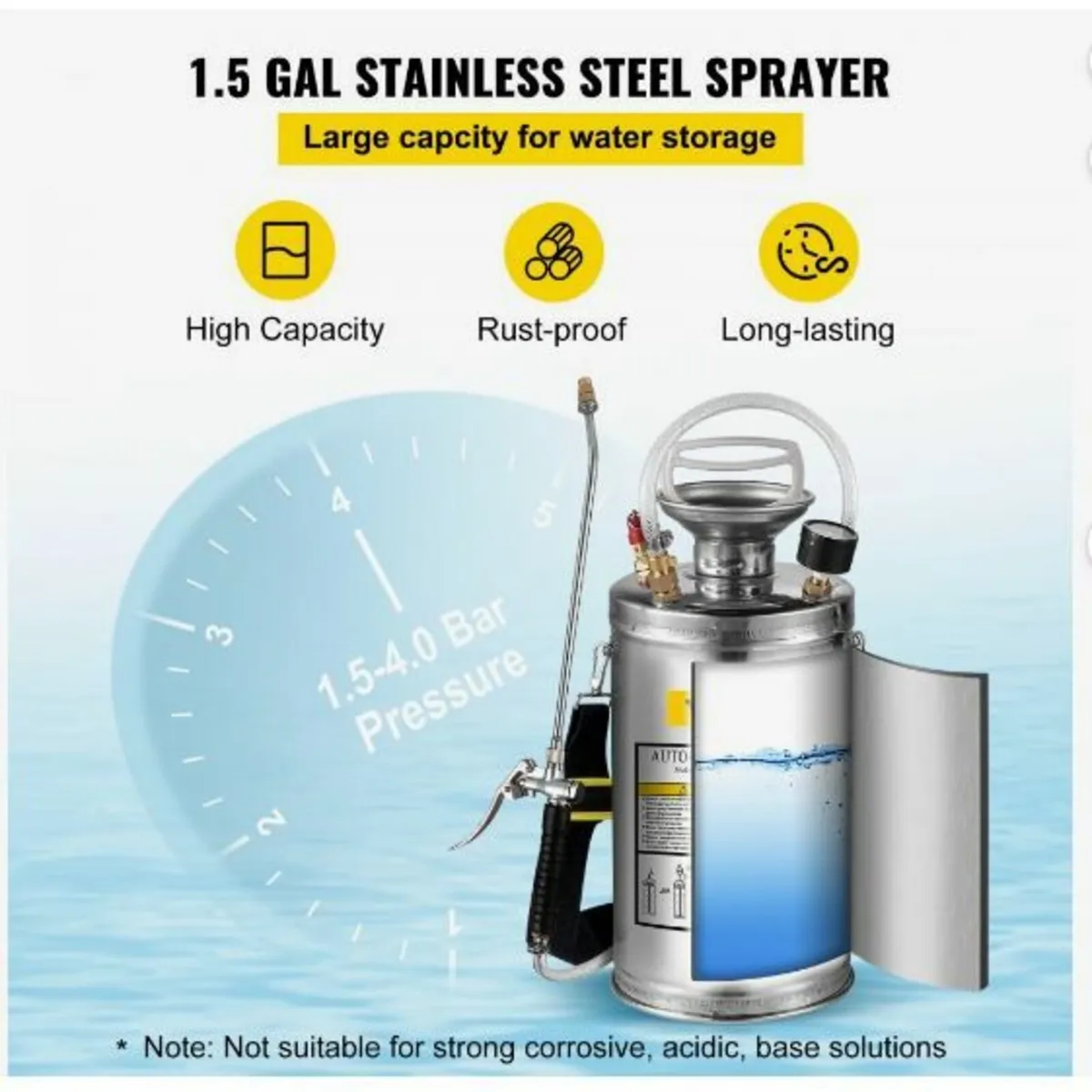 Stainless Steel Sprayer 6L Household - Image 2