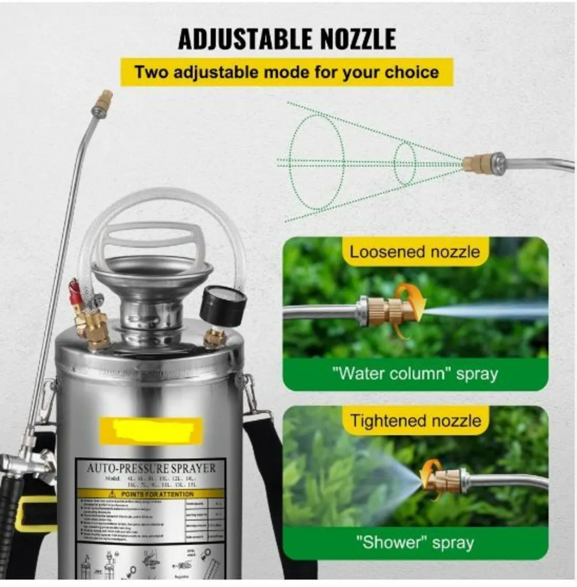 Stainless Steel Sprayer 6L Household - Image 3