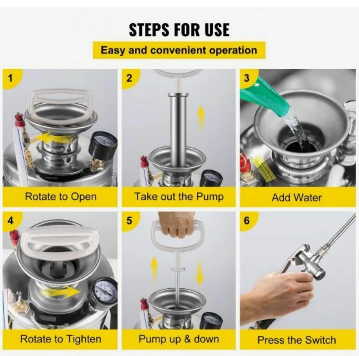 Stainless Steel Sprayer 6L Household - Image 4