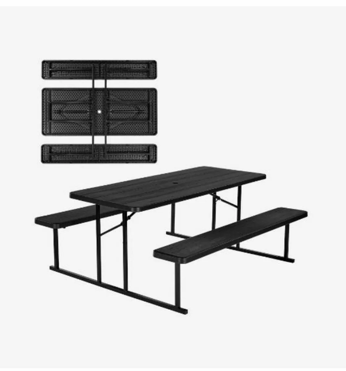 Picnic Table Foldable Steel Camping Table Chair - Image 1