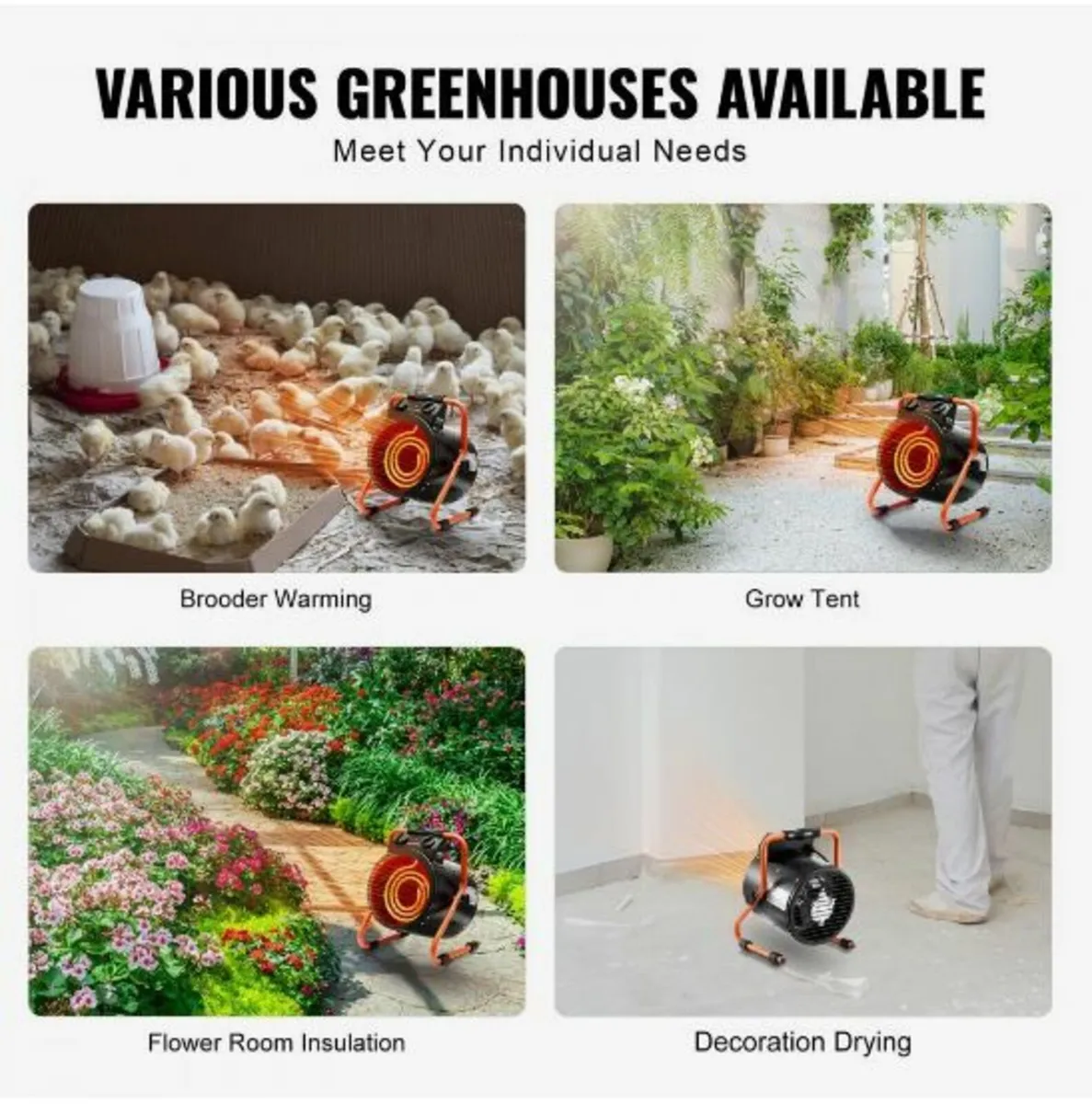 Greenhouse Heater 2000W Fast Heating - Image 4