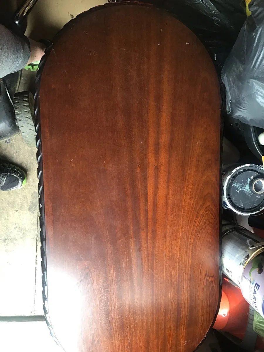 Vintage solid mahogany coffee table - Image 2
