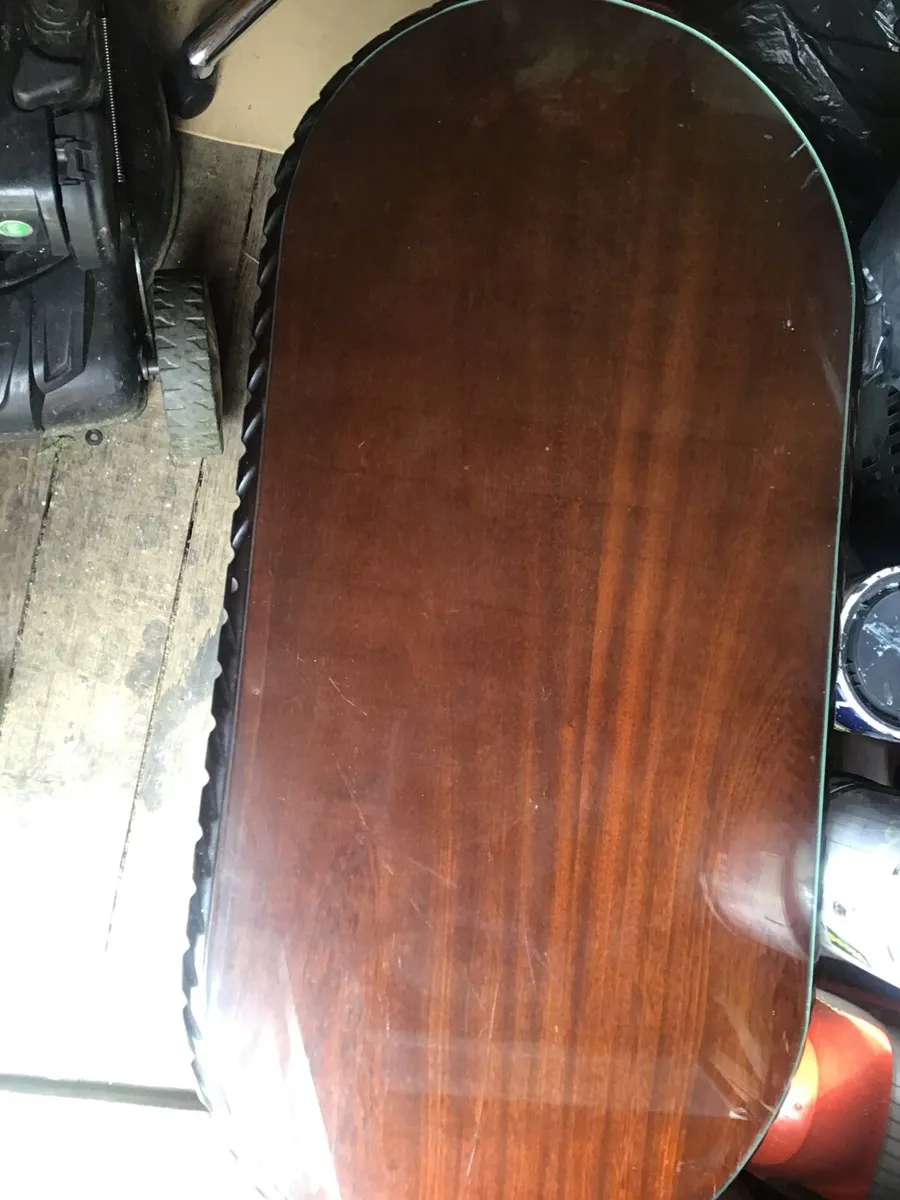 Vintage solid mahogany coffee table - Image 4