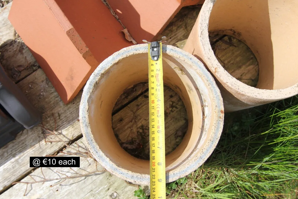 Two Hole Crested Ridge Tiles + Clay Chimney Flues - Image 2