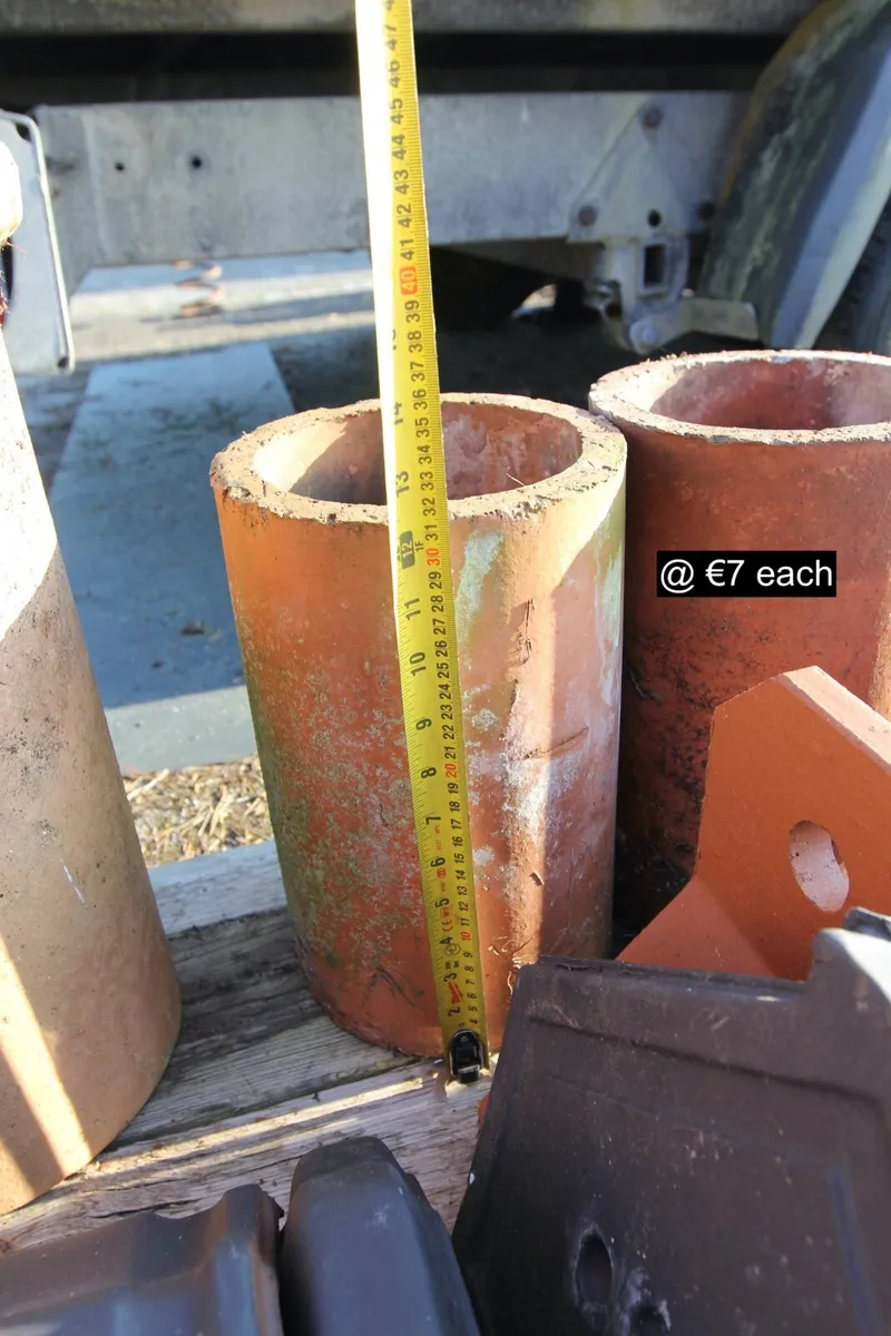 Two Hole Crested Ridge Tiles + Clay Chimney Flues - Image 3